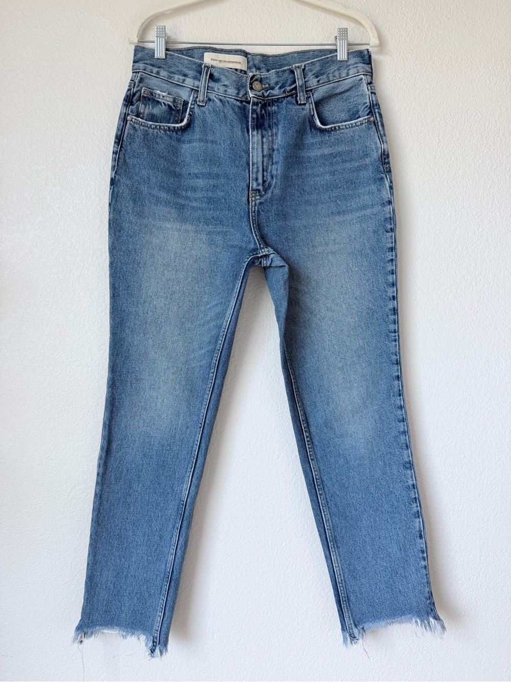 Pilcro Anthropologie Straight Leg Jeans Raw Hem 100% Cotton No Size Tag